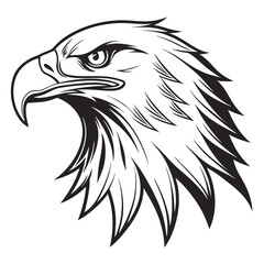 Fototapeta premium Eagle head vector art on white background. eagle icon logo vector. Adobe Illustrator Artwork