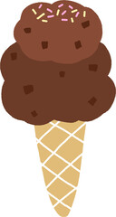 chocolate ice cream cone