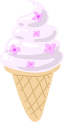 flower ice cream cone