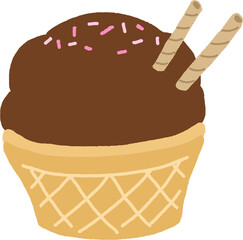 chocolate ice cream cone