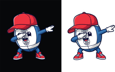 American Football Character Doing The Dab