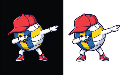 Volleyball Character Doing The Dab