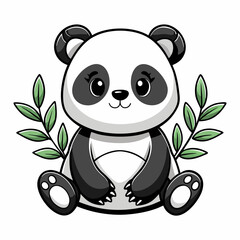 panda and bamboo