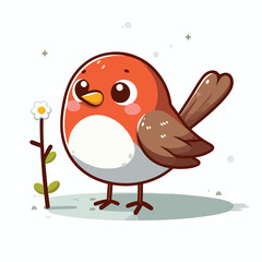 Vector Cartoon Bird