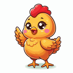 Vector Cartoon Chiken