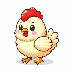 Vector Cartoon Chiken
