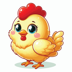 Vector Cartoon Chiken