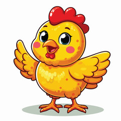 Vector Cartoon Chiken