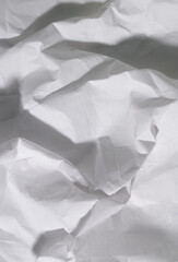White paper texture. Crumpled paper background.