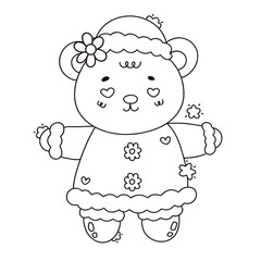 santa claus, christmas clipart, line art, hand drawn, holiday doodles,christmas sweets, snow illustration, winter elements, christmas candy, black and white, 