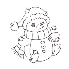 santa claus, christmas clipart, line art, hand drawn, holiday doodles,christmas sweets, snow illustration, winter elements, christmas candy, black and white, 