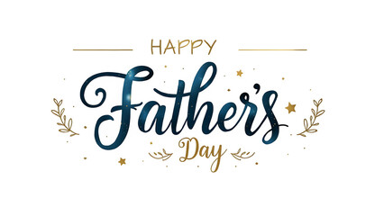 Cheerful Father’s Day calligraphy greeting card. Vector illustration