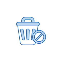 No Littering icon design with white background stock illustration