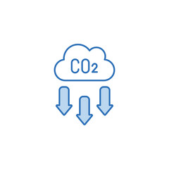 Co2 Reduce icon design with white background stock illustration