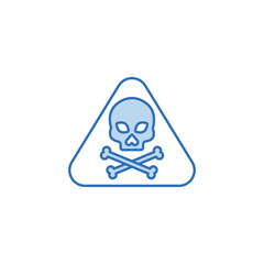 Toxic icon design with white background stock illustration