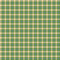 Green and Cream Checkered Plaid Pattern