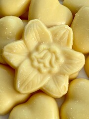 Cocoa butter in flower shape