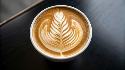 Foodie travel private jet foodie enjoys travel moments with private jet feeling while sipping beautifully crafted latte art