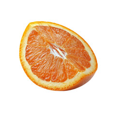 Juicy Slice of Orange on Transparent Background