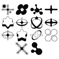 Aesthetic Y2k Monochrome UI Website Shape Asset Decorate