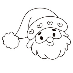 santa claus, christmas clipart, line art, hand drawn, holiday doodles, christmas sweets, snow illustration, winter elements, christmas candy, black and white, outline drawing, festive illustration