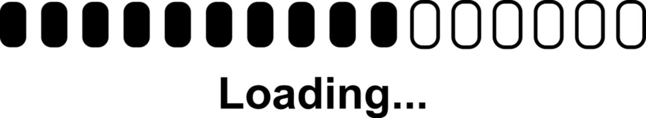 Loading bar. Retro progress bars on white and black screens. Search vector loading vector isolated on transparent of loading and buffering symbols for websites, app, logo load design.