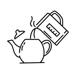 Brewing tea and coffee vector