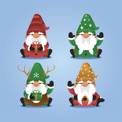 set gnomes characters with different styles