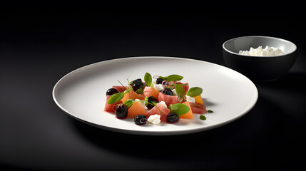 Fine Dining Watermelon-Inspired Gourmet Dish