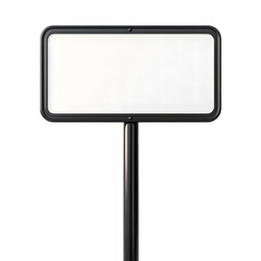 Obraz premium Blank Sign Mockup with Black Metal Frame on Transparent Background