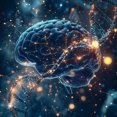 Futuristic Brain with DNA and Neuron Signals
