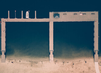 Plaża i most Pieczyska Bydgoszcz Polska © FotoJoker