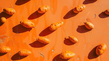 Food Festival Sweet Potato Background: Sweet Potato Aroma Fills the Feast, Spreading a Warm Scroll of the Weaving between Sweet Tenderness and Smoky Flavors