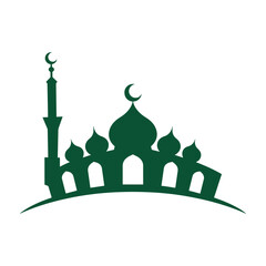 Mosque Logo Design,  Silhouette mosque