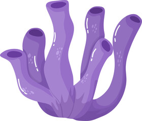 Cute Purple coral cartoon