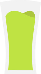 Flat Drink Glass Icons Element Set