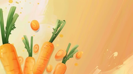 Food Festival Carrot Background: Orange Radiance Illuminates the Feast, Sketching a Dynamic Scroll of the Dance between Crisp Freshness and Creative Cuisine