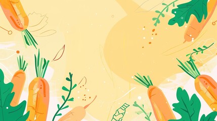 Food Festival Carrot Background: Orange Radiance Illuminates the Feast, Sketching a Dynamic Scroll of the Dance between Crisp Freshness and Creative Cuisine