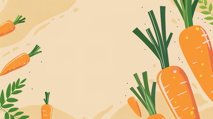 Food Festival Carrot Background: Orange Radiance Illuminates the Feast, Sketching a Dynamic Scroll of the Dance between Crisp Freshness and Creative Cuisine