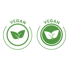 Vegan eco vector icon  illustration symbols isolated on a white background 