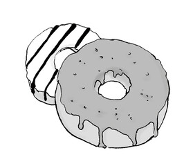 イラスト素材：スイーツ・ドーナツ