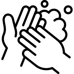 Fototapeta premium washing hand icon illustration design with outline