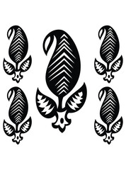 This stunning image showcases an intricate, abstract Indian floral design. Delicate, swirling patterns and vibrant, jewel-toned flowers dance across the canvas, set against a crisp, white background