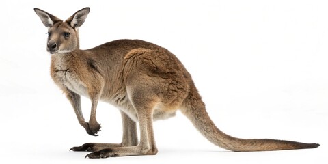Mother kangaroo with her joey in the Australian wild
