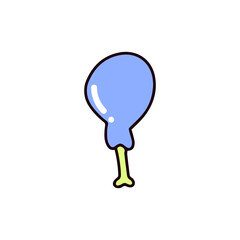 outline, flat design with 2025 color trends with technology theme and breakfast doodles