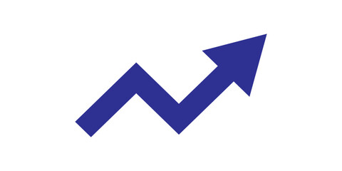Growth arrow icon Vector illustration. Business concept, growing chart. Concept of sales symbol icon with arrow moving up. Economic Arrow With stroke thin, light and bold.eps 10