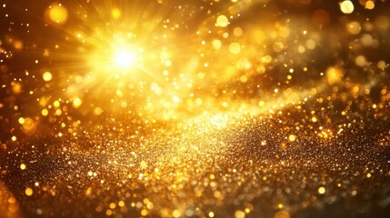 Illuminating golden star flare effect luxurious atmosphere high-quality graphics vibrant environment captivating concept