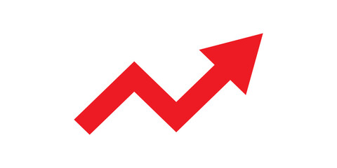 Growth arrow icon Vector illustration. Business concept, growing chart. Concept of sales symbol icon with arrow moving up. Economic Arrow With stroke thin, light and bold.eps 10
