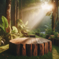 Modern podium perfect for showcasing luxury beauty products.
