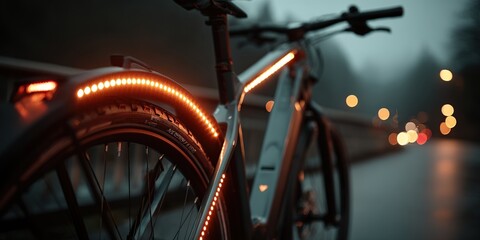 Ebike Night Ride with City Lights.